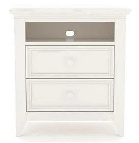 My Home Furnishings Bailey Two Drawer Nightstand in Snow White 1708-602