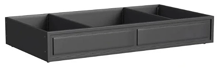 My Home Furnishings Studio Wirebrushed Twin Trundle in Charcoal Black/Peppery Gray 1017-743