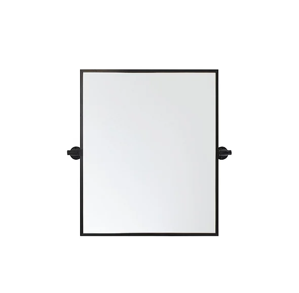 Elegant Rectangle Pivot Mirror 24X20 In. in Black MR6E2024BLK CLOSEOUT