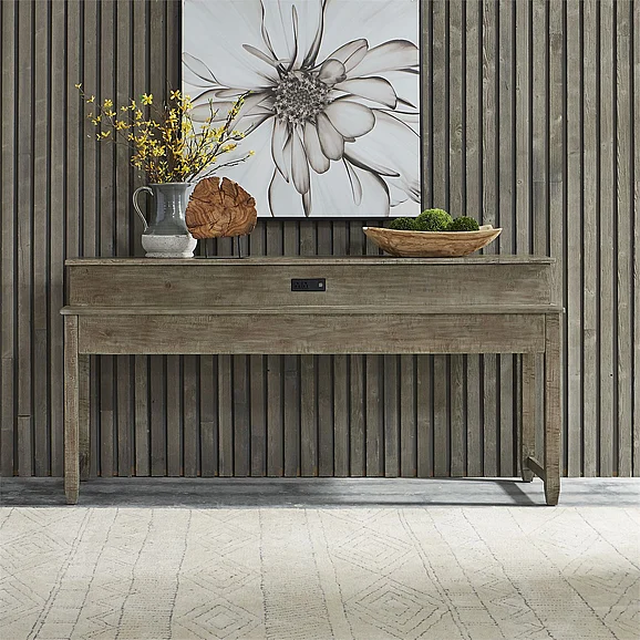 Liberty Parkland Falls Console Bar Table in Weathered Taupe 172-OT7436
