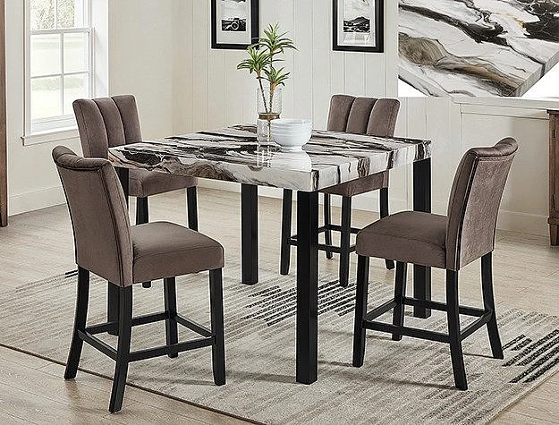 Crown Mark Vega 6pc Counter Height Dining Room Set