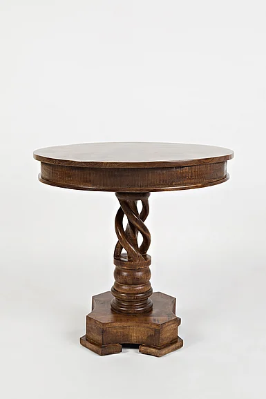 Jofran Gwen Pedestal Table in Brown 1730-58