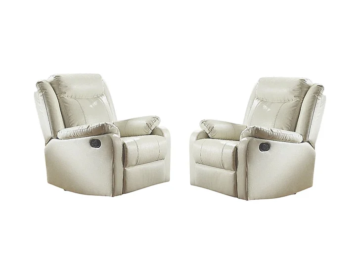 Glory Furniture G762A Rocker Recliner in Pearl G762A-RC (Set of 2)