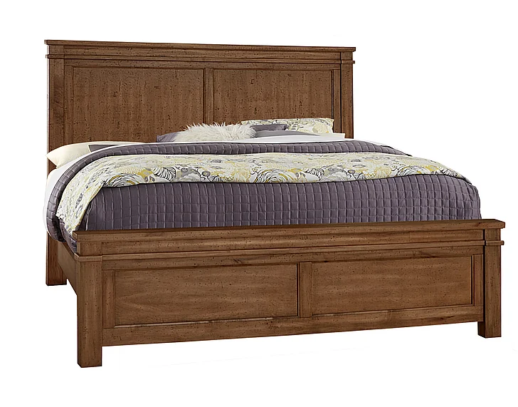 Vaughan-Bassett Cool Rustic King Mansion Bed in Amber 174-661-166-933-MS2