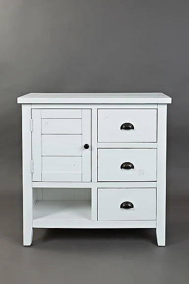 Jofran Artisan's Craft Accent Chest in Distressed Weathered White 1744-32