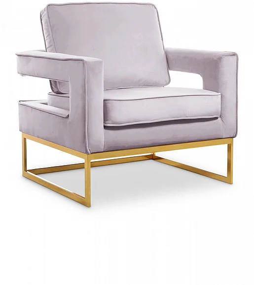 Meridian Noah Velvet Accent Chair in Pink Velvet 511Pink