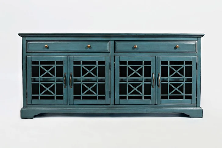 Jofran Craftsman 70" Media Console in Antique Blue 175-9