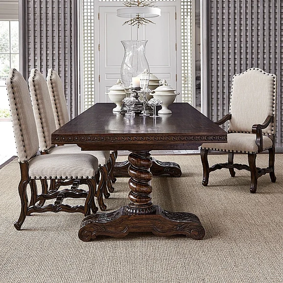Ambella Home Castilian 96" Dining Table in Rich Mahogany 17501-600-096