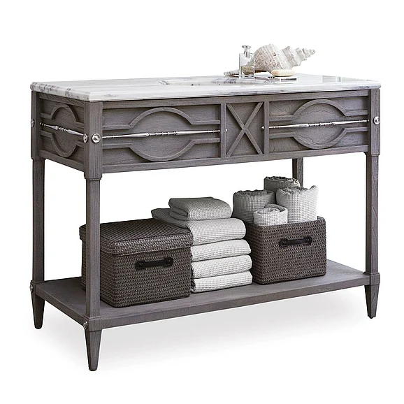 Ambella Home Spindle Sink Chest in Weathered Grey 17554-110-411