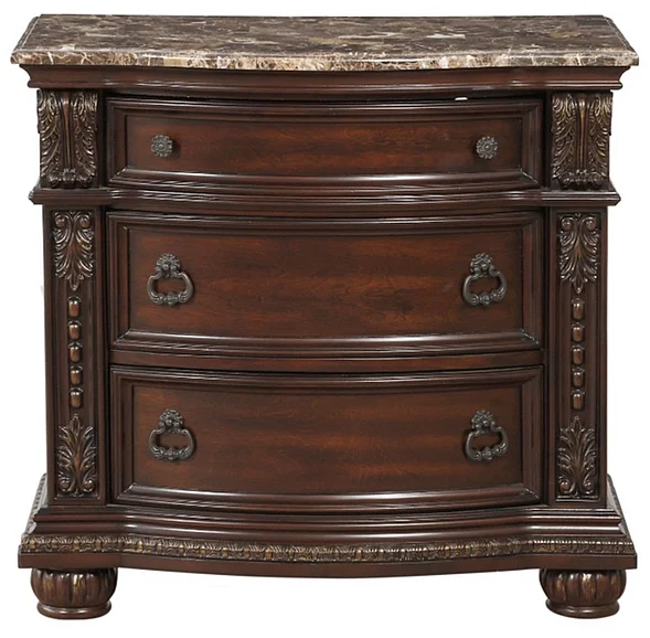 Homelegance Cavalier Nightstand in Dark Cherry 1757-4