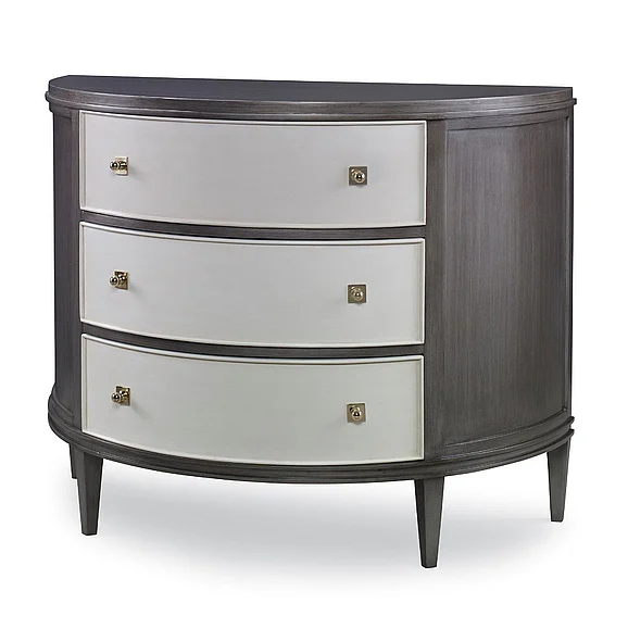 Ambella Home Orion Demilune Chest in Grey/Linen 17581-830-011