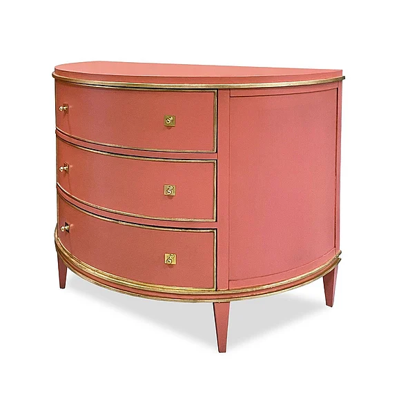 Ambella Home Orion Demilune Chest in Coral 17581-830-027