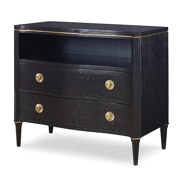 Ambella Home Stella Chest in Jet Black/Gold 17584-830-019