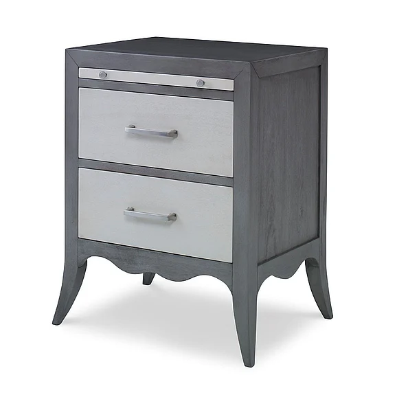 Ambella Home Beatrix Nightstand in Ash Grey/Linen 17592-830-010