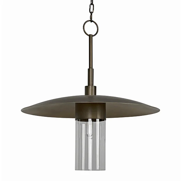 Noir Furniture Anton Pendant in Metal w/Aged Brass PZ009AB CLOSEOUT