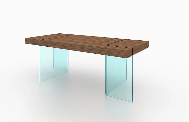 J&M Furniture ELM Modern Dining Table in Walnut PROMO