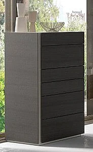 J&M Furniture Faro 6 Drawer Chest in Wenge / Light Grey CLOSEOUT