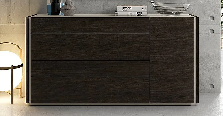J&M Furniture Faro Dresser in Wenge / Light Grey CLOSEOUT