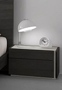 J&M Furniture Faro Left Facing Night Stand in Wenge / Light Grey CLOSEOUT