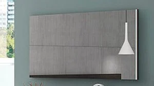 J&M Furniture Maia Mirror in Light Grey/Wenge CLOSEOUT
