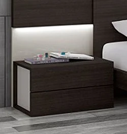 J&M Furniture Maia Right Facing Night Stand in Light Grey/Wenge CLOSEOUT
