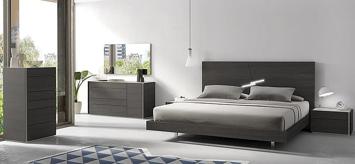 J&M Furniture Faro Premium Bedroom Set in Wenge 1786722