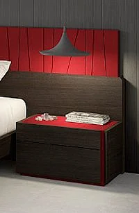 J&M Furniture Lagos Premium Left Nightstand in Light Grey CLOSEOUT