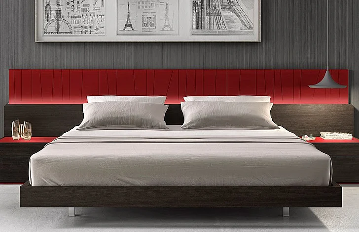 J&M Furniture Lagos Premium King Bed in Light Grey CLOSEOUT