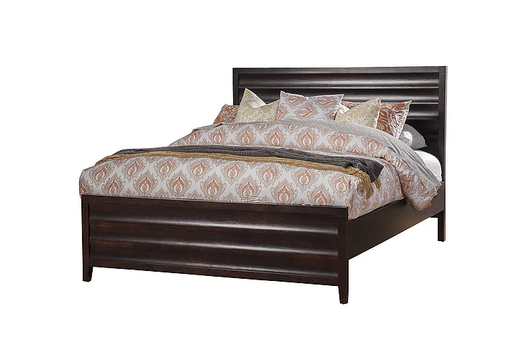 Alpine Furniture Legacy King Panel Bed in Black Cherry 1788-07EK