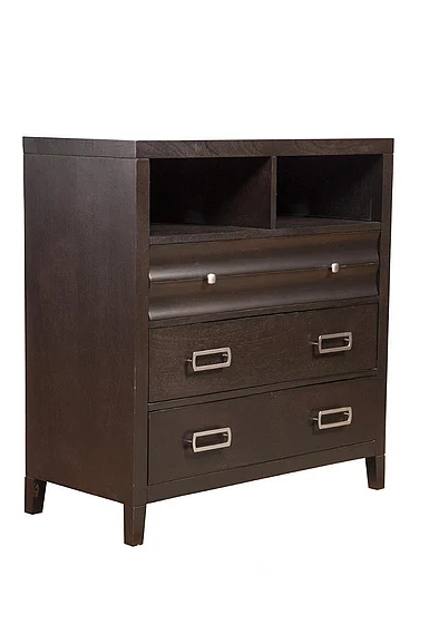 Alpine Furniture Legacy 3 Drawer TV Media Chest in Black Cherry 1788-11