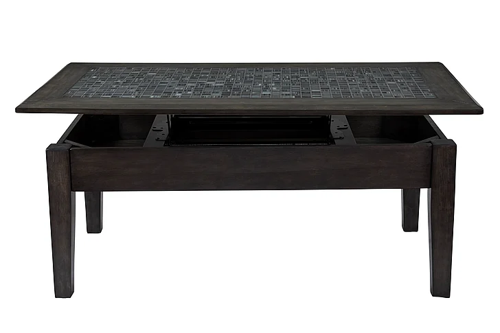 Jofran Grey Mosaic Lift Top Coffee Table in Grey 1798-5