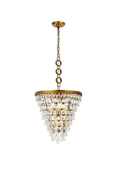 Elegant Nordic 5 Lights Brass Pendant 1219D18BR/RC