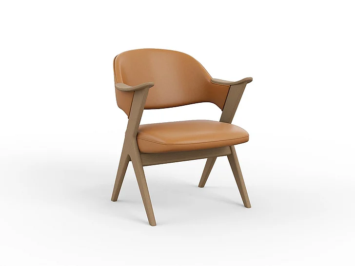 Fjords Norsk Blinken Chair in AL Vintage Cognac/Oak Wood 180000_US-545 CUSTOM ITEM
