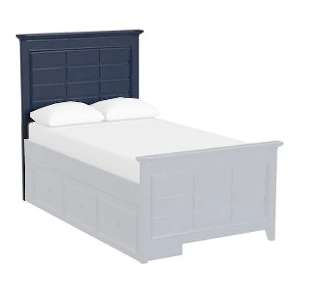 My Home Furnishings Bailey Twin Raised Panel Headboard in Williamsburg Blue 1805-311