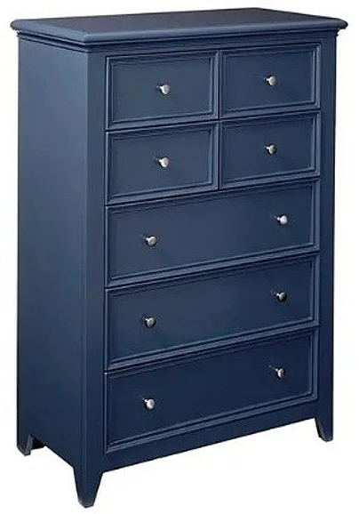 My Home Furnishings Bailey 5 Drawer Chest in Williamsburg Blue 1805-405