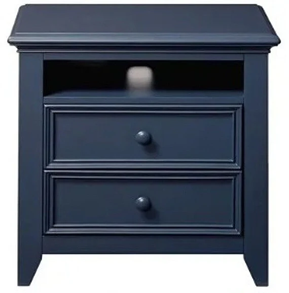 My Home Furnishings Bailey Two Drawer Nightstand in Williamsburg Blue 1805-602