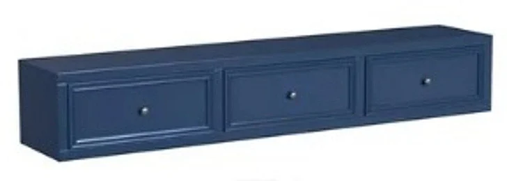 My Home Furnishings Bailey 3 Three Drawer Storage Box in Williamsburg Blue 1805-742