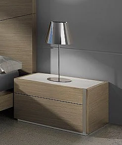 J&M Furniture Evora Premium Left Nightstand in Natural Oak CLOSEOUT