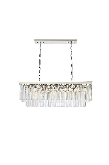 Elegant Sydney 12 Light Polished Nickel Chandelier Clear Royal Cut Crystal 1202D40PN/RC