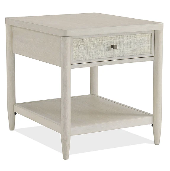 Riverside Furniture Maren Side Table in White 18209