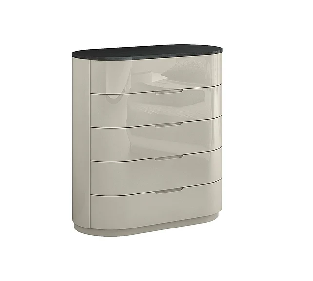 J&M Amsterdam 5 Drawer Chest in Light Grey 18213-C PROMO