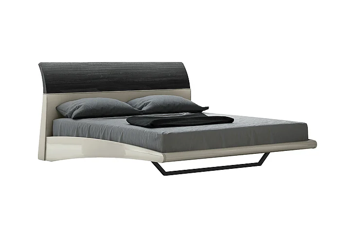 J&M Amsterdam Queen Sleigh Bed in Light Grey 18213-Q PROMO