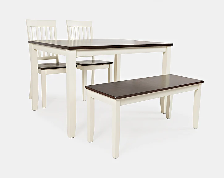 Jofran Decatur Lane 4pc Dining Set in White 1825