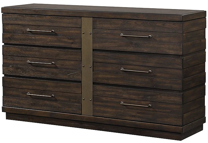 Emma Mason Signature Sunhaven 6 Drawer Dresser in Brown