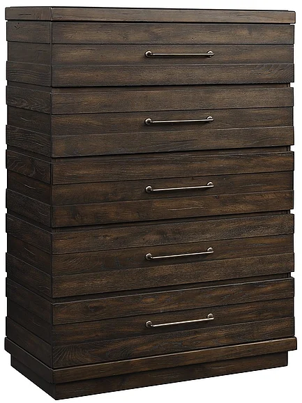 Emma Mason Signature Sunhaven 5 Drawer Chest in Brown