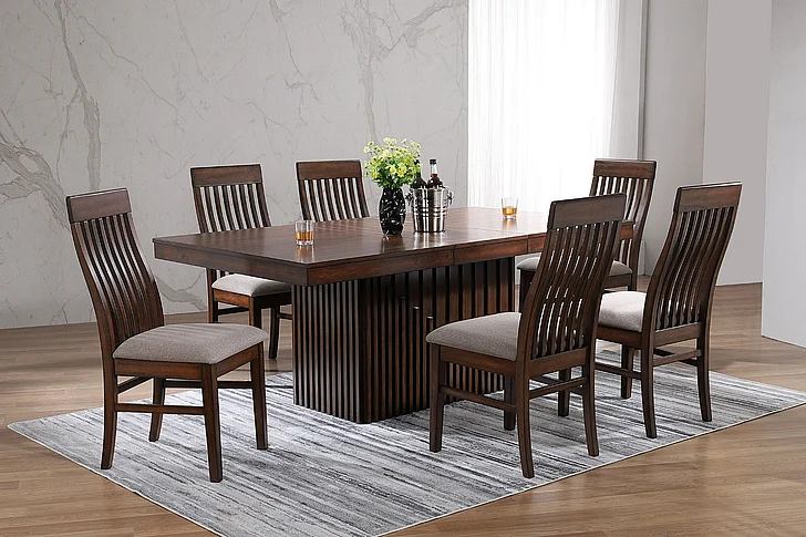 Coaster Furniture Briarwood 7-Piece Casual Dining Room Set in Mango Oak