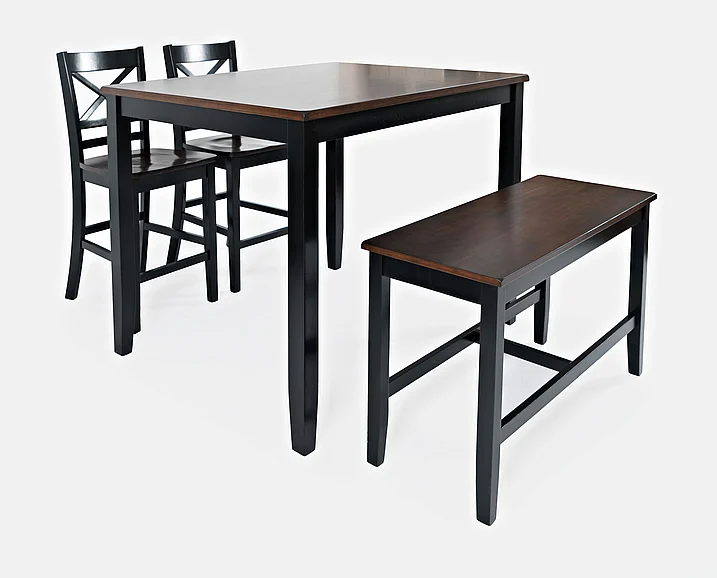 Jofran Asbury Park 4pc Counter Dining Set in Black 1846