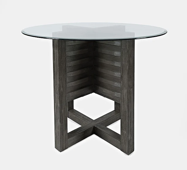 Jofran Altamonte 48" Round Counter Dining Table in Brushed Grey 1855-50BG48RD