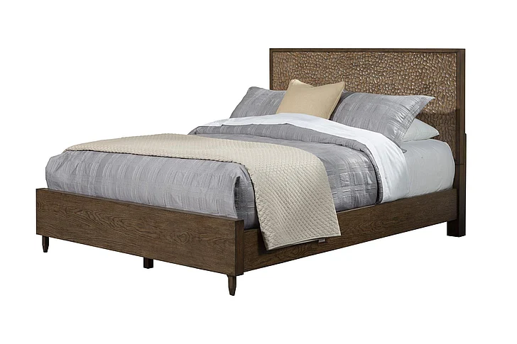 Alpine Furniture Brown Pearl Queen Platform Bed in Brown Bronze 1859-01Q