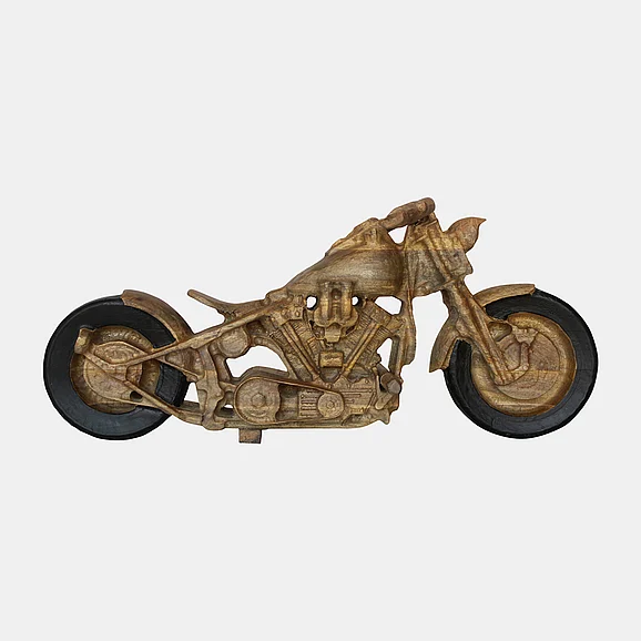 Sagebrook Home Wood, 35" Big Bike Deco, Brown, KD 18815